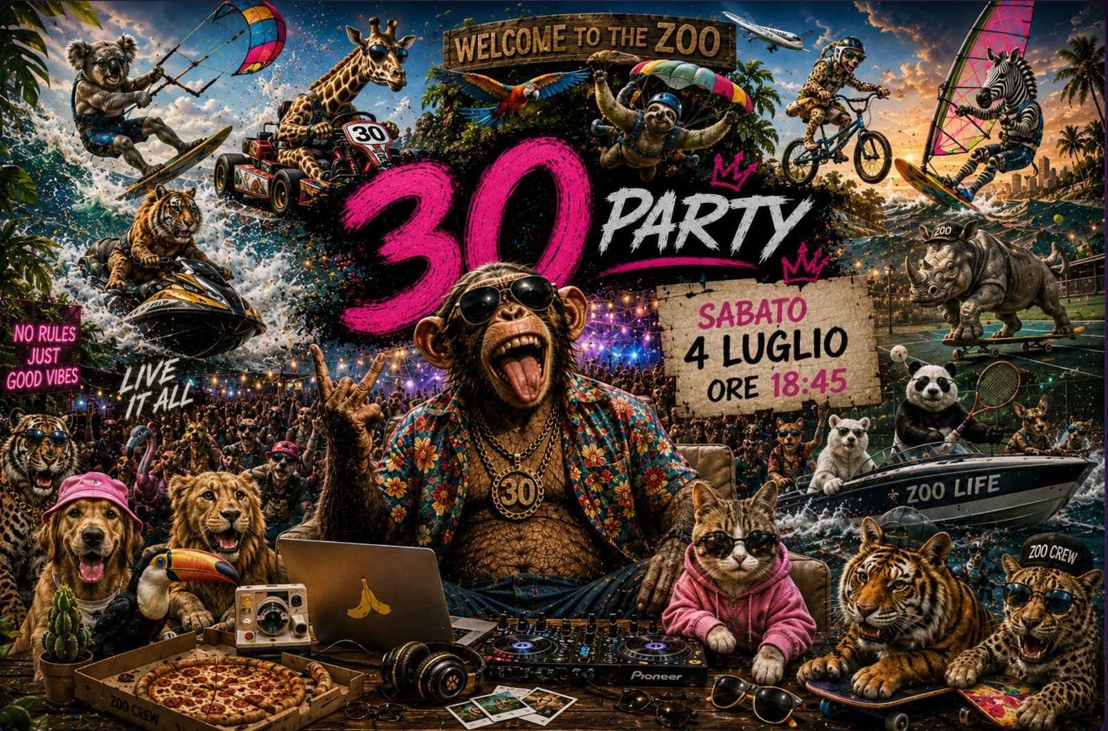 Compleanno Luca 30 esimo 04/07 ore 18.45-1.00