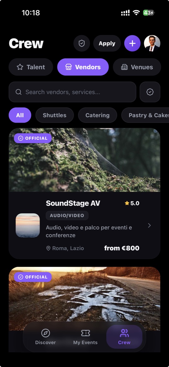 aion — Crew & vendors